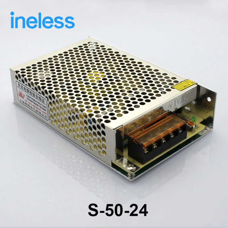 

S-50-24 power suply 50w 24V 2.1A power supply unit ac to dc power supply ac dc converter adjustable output
