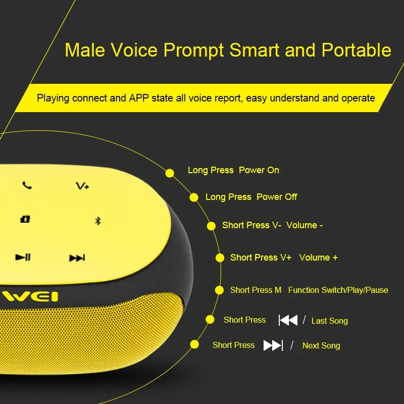 Awei Y200 Bluetooth динамик портативный беспроводной V3.0 Громкая Связь Динамик AUX Поддержка TF карта для iPhone для samsung громкий динамик s