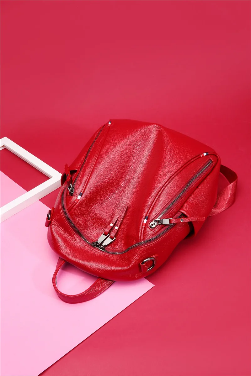 Nesitu высокое качество новая мода черный синий красный Натуральная кожа женский рюкзак для девочки натуральная кожа женские сумки на плечо M0977