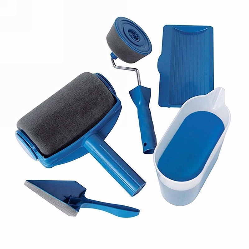 

5Pcs/ Set Professional DIY Roller Brush Paint Roller Kit Office Room Wall Painting Hand Tools Mayitr Roller Paint Brush Runner
