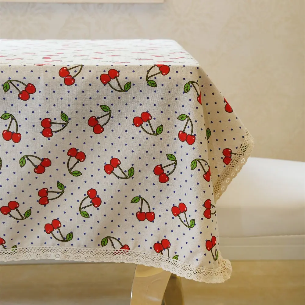 

Latest High Grade Eco-friendly Amazing Fruits Cherry Croche Table Cloth Cute Outdoor Table Cover for Desk Decor in Garden