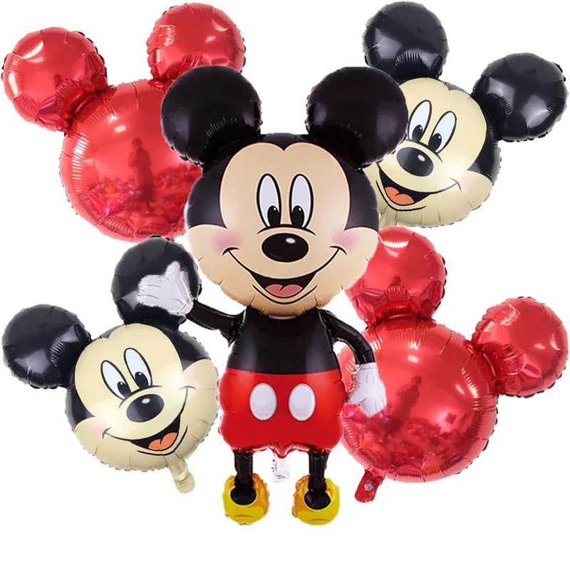 

5pcs 112cm Giant Mickey Minnie Mouse foil Balloon Set Cartoon Birthday Party decorations Kids Baby shower Party baloon Toys