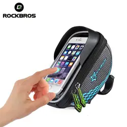 ROCKBROS велосипедная сумка 5,5 "сотовый сенсорный экран для телефона дорожная велосипедная сумка передняя Труба рама руль велосипедные сумки