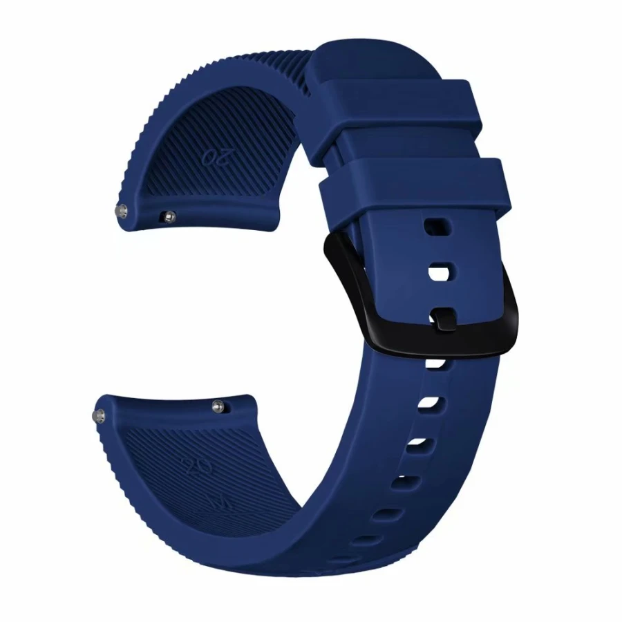 Цветной резиновый ремешок для samsung gear Sport 20 мм, мягкий силиконовый ремешок для часов, сменный Браслет для часов 20 мм - Цвет ремешка: Dark Blue
