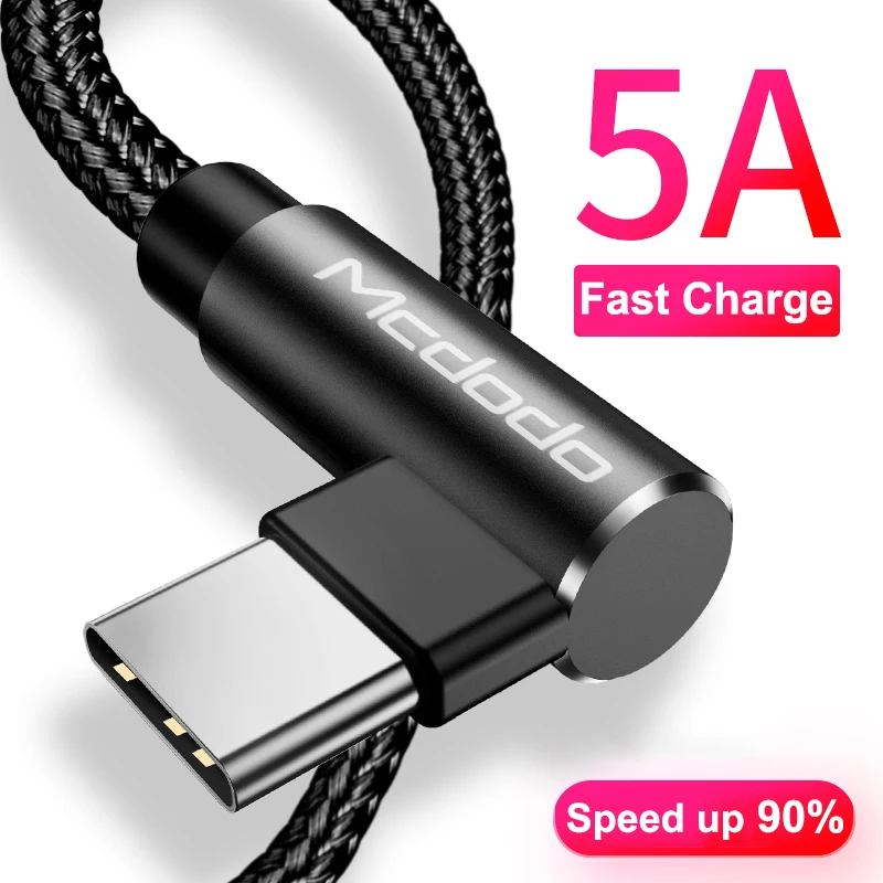 Кабель Mcdodo USB Type-C 5A кабель для быстрой зарядки и синхронизации данных Samsung S9 Nexus 6 P