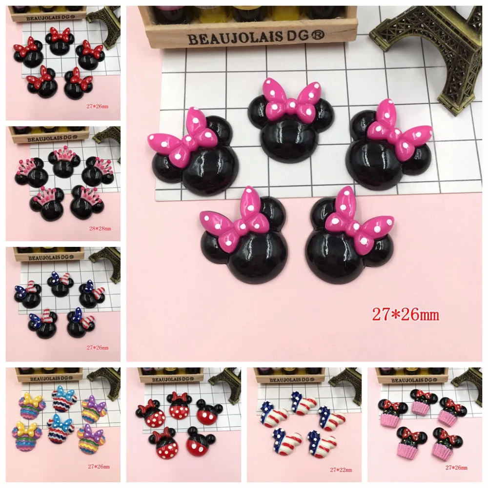 

Resin Most Hot Selling Kawaii Mouse, Resin Flatback Cabochon for Hair Bow Center, Jewelry, Scrapbooking, DIY