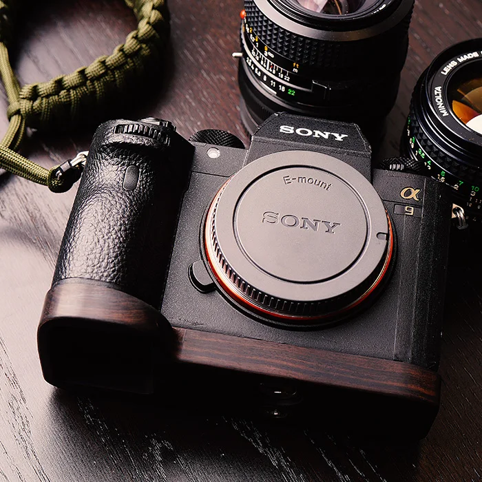 Wooden Quick Release L Plate / L Bracket Hand Grip Holder Perfect fit for Sony A7R3  A7 A9