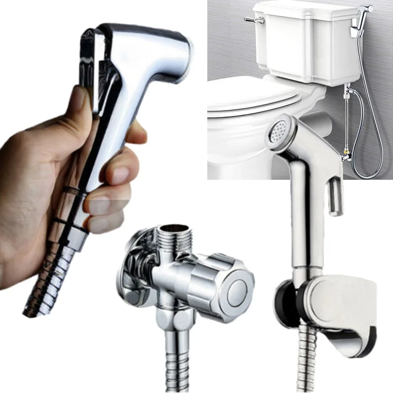 

Angle valve Toilet Sprayer Accessories Easy Install Removable Bathroom Bracket ABS Bidet Shower Kits Convenient Useful