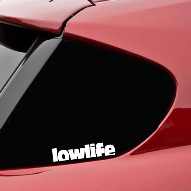 Qypf 17cm 3 7cm Creative Low Life Vinyl Waterproof Car Sticker Decal Black Silver Car Styling C15 11 Car Stickers Aliexpress