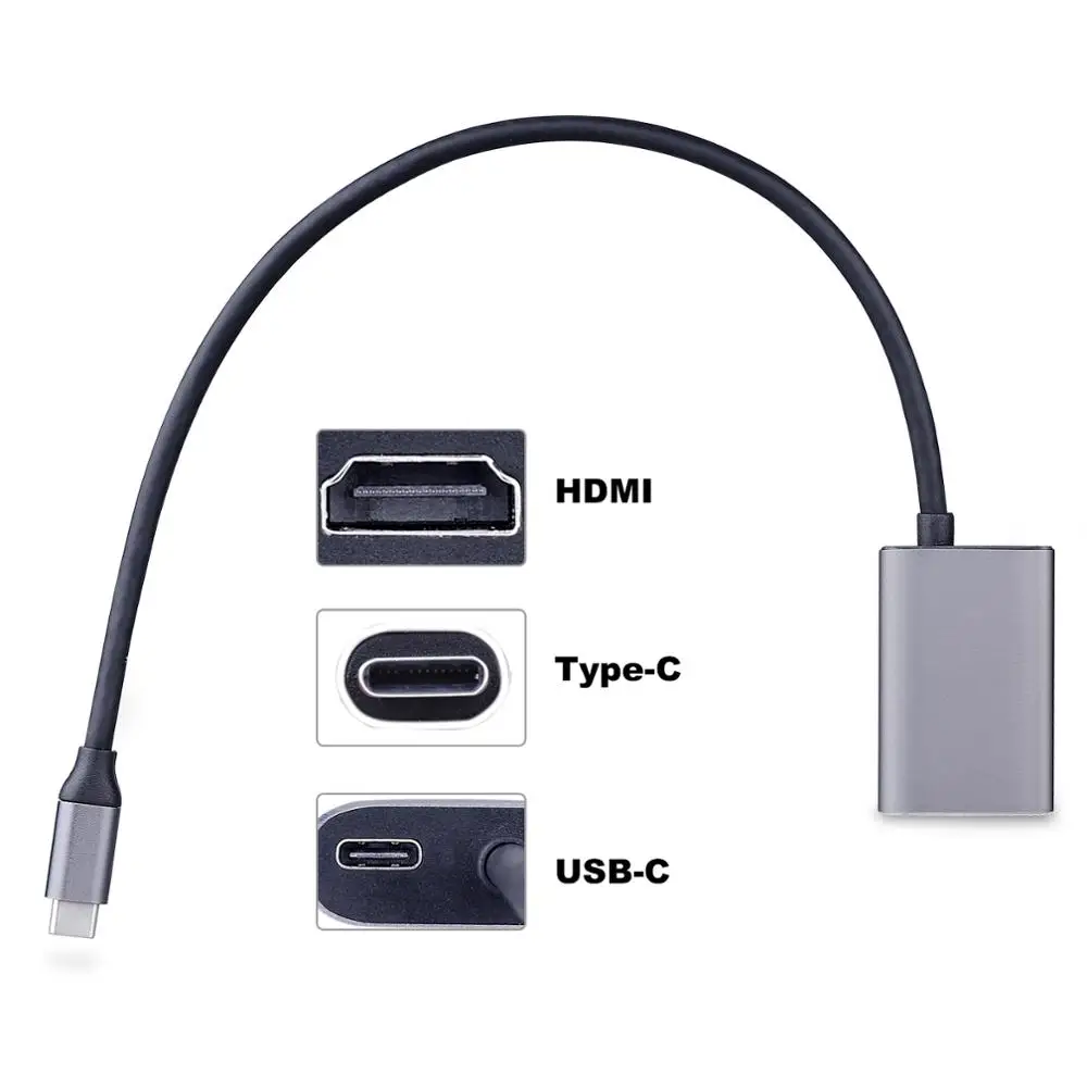 2 в 1 USB 3,1 USB-C type C до 4 K 60 hz HDMI+ 100 W зарядка PD адаптер концентратор для nidd переключатель Macbook samsung S9 S8 Porjector