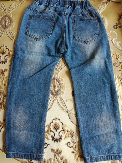 Детские штаны на возраст от 2 до 7 лет, весна года, джинсы для мальчиков в стиле пэчворк с изображением уток, повседневные модные длинные детские джинсовые штаны с Микки Маусом