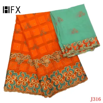 

Bazin Riche Getzner 2019 High Quality African Lace Fabric With Stones Embroidered Indian Cotton Wedding Dresses Orange J316