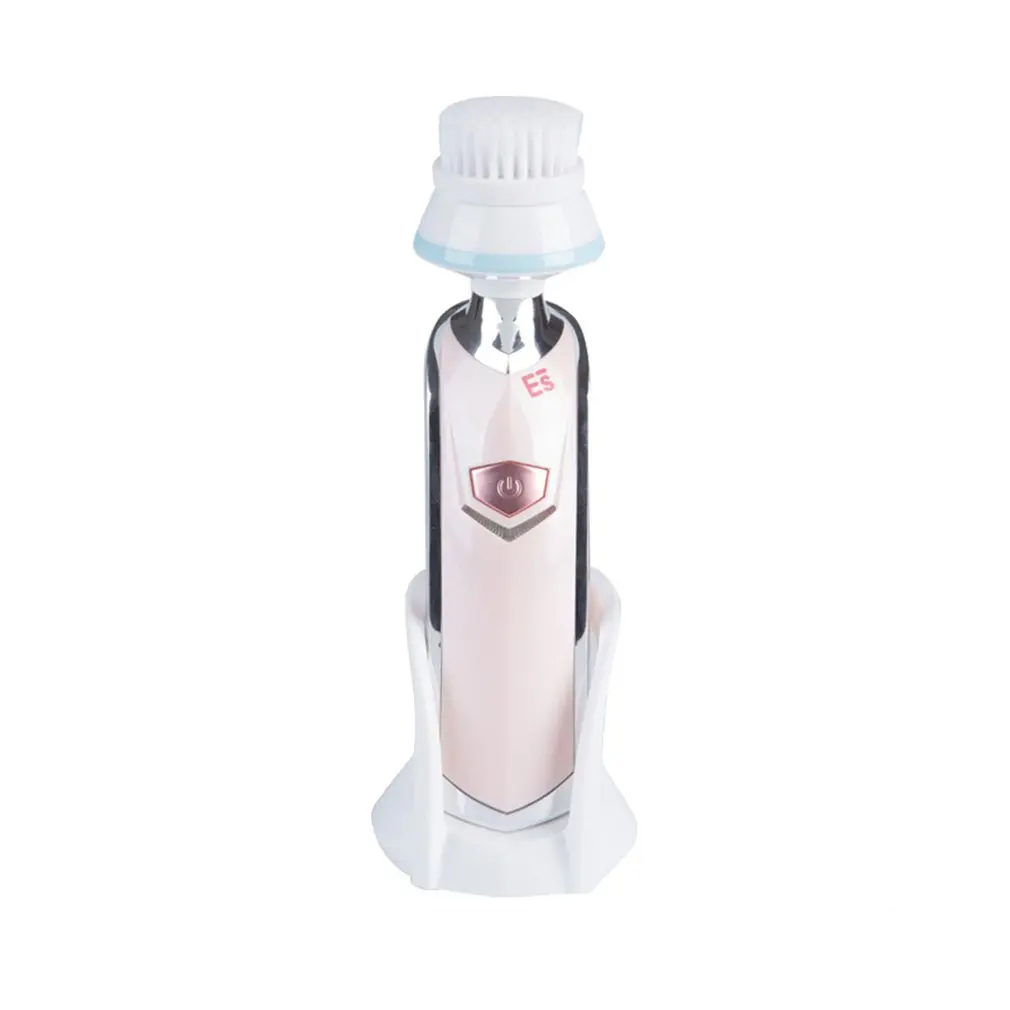 

Waterproof electric Ultrasonic wave facial exfoliating facial cleansing brush system face and body Beauty Instrument dropship