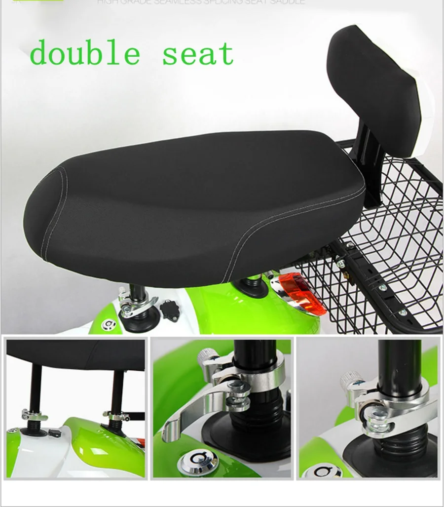 Discount Adults Electric Tricycle Citycoco Electric Scooter Electric bicycle Handicapped with Basket Three Wheel 48V 500W 3