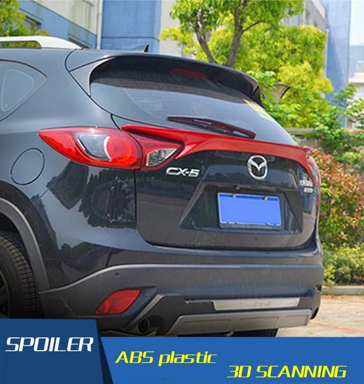 

For Mazda CX-5 CX5 Roof Spoiler 2014-2016 ABS Material Car Rear Wing Primer Color Rear Spoiler Press the tail For CX-5 Spoiler