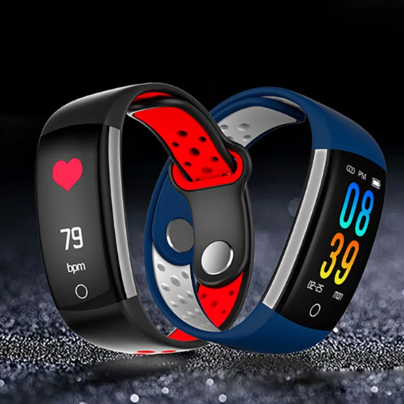 

Q6 Heart Rate Monitor Fitness Bracelet Smart Wristband Blood Pressure/Oxygen Smart Bracelet Band IP68 Waterproof Watch