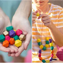 Мы принимаем заказ минималистский DIY геометрический расписные деревянные борта Цепочки и ожерелья 100 шт./лот