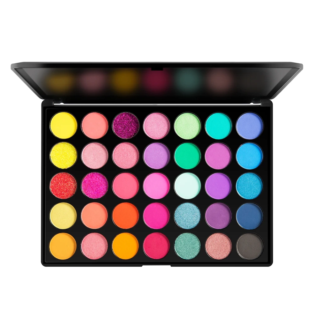 Colorful Eyeshadow Pallete Glitter Highlighter Shimmer Matte Make up Pigment Eye Shadow Palette 35 Pans