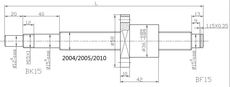 Шариковый винт SFU/RM 2010-950 мм шариковый винт с конца обработанные+ 2010 Ballnut+ BK/BF15 концевые поддержки для станка с ЧПУ