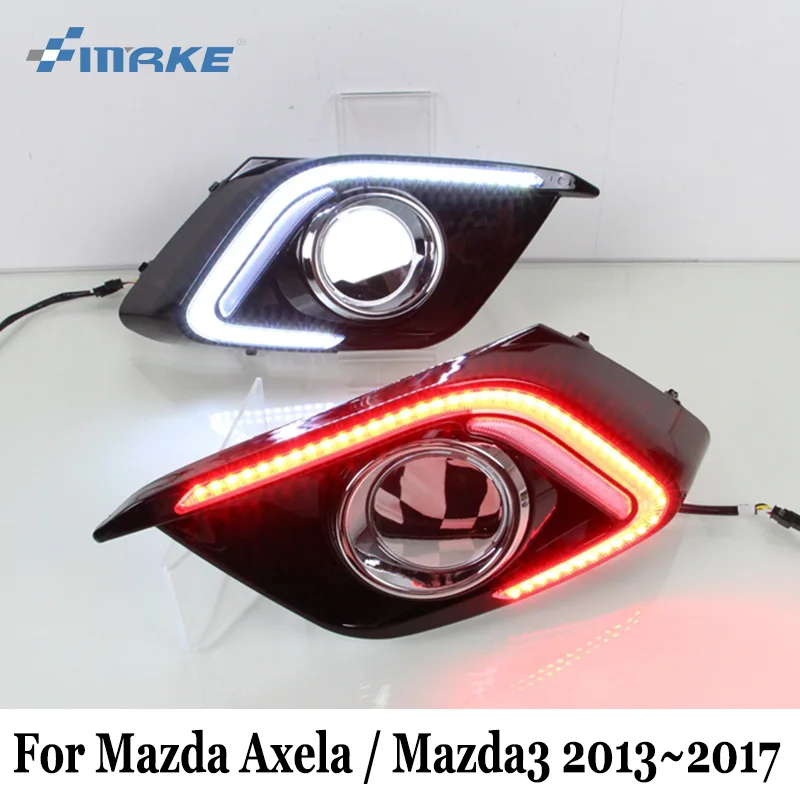 

SMRKE DRL For Mazda 3 Axela / Mazda3 BM 2013~Present / Three-colour Car LED Daytime Running Lights With Turn Signal Lamp