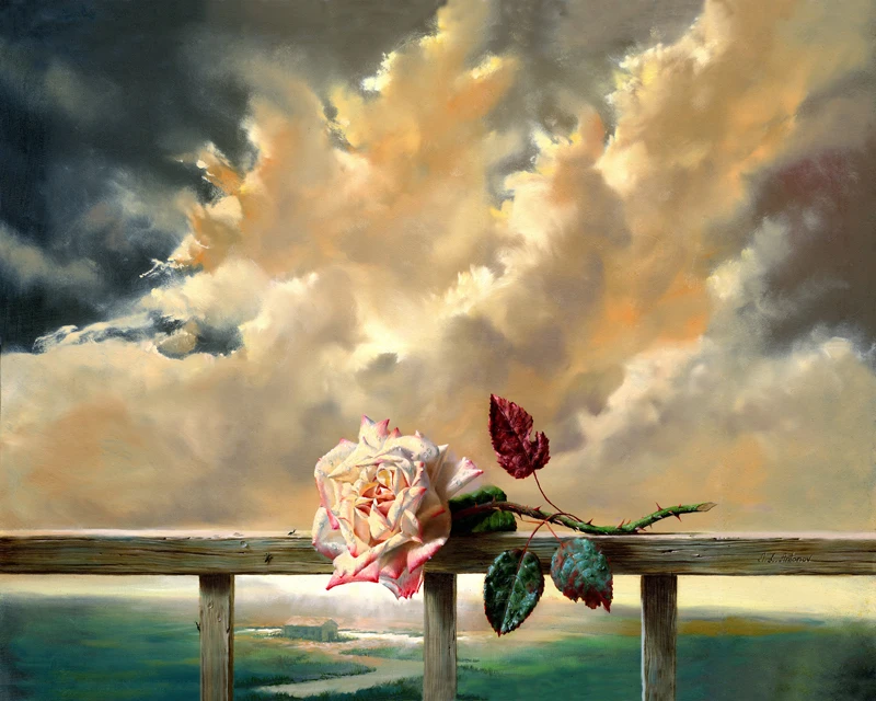 

Embroidery Needlework Flower Rose by the Sea Crafts 14CT Canvas Unprinted DIY Quality Art Cross Stitch Kits Handmade Decor