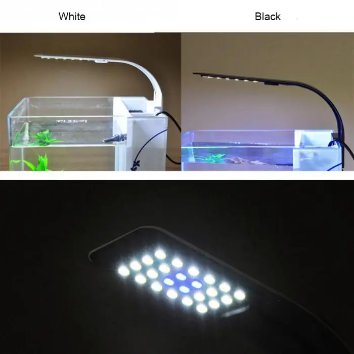 LED Aquarium Plants Grow Light 10W Aquatic Plant Lighting Clip-on Lamp for Fish Tank 899