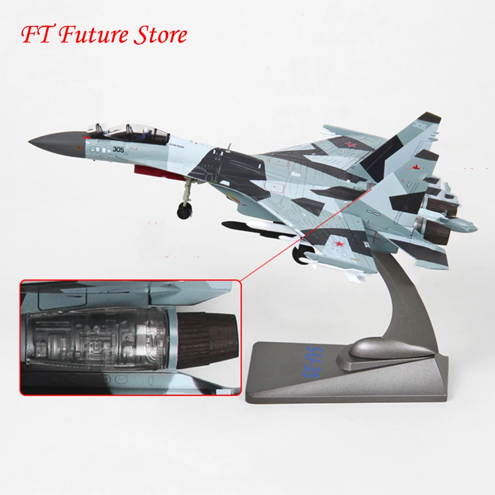 Коллекционные 35 см детские игрушки 1/72 Su35 самолет истребитель Su-35 России самолет сплава видимости двигателя Air Force модели вентиляторов подарок