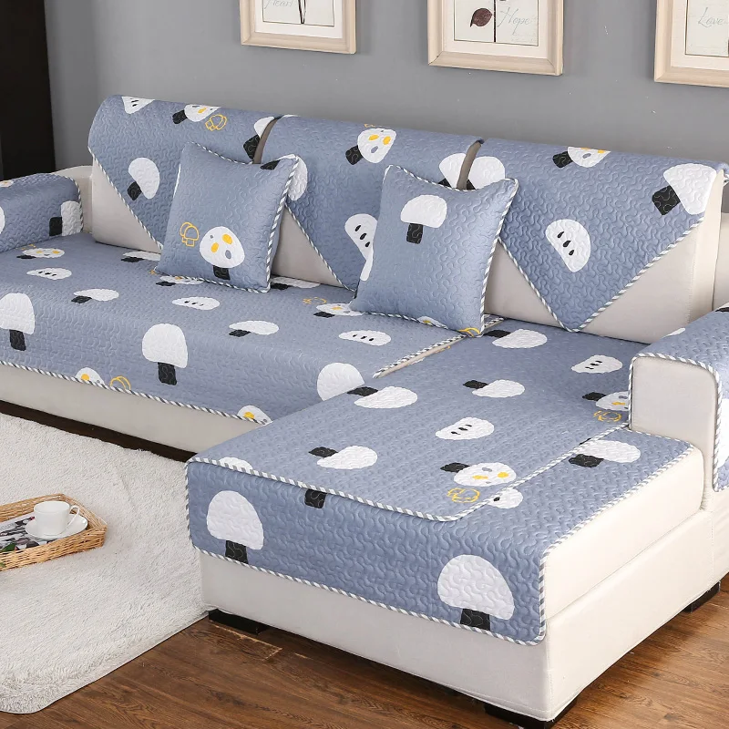 Полосатый чехол для дивана, ткань, четыре сезона, Европейский нескользящий простой современный чехол для дивана, комбинированный чехол для дивана - Цвет: B
