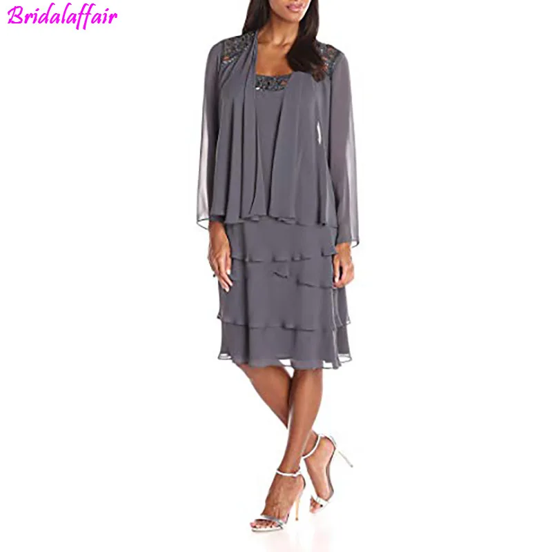 kurti женское платье для матери невесты украшенное Многоярусное платье-жакет длиной до колена вечернее платье(маленькая и обычная