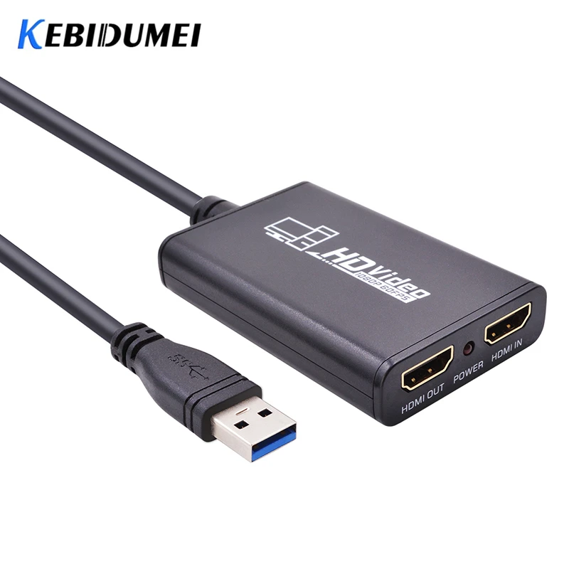 USB 3 0 конвертер Kebidumei аудио игра Карта видеозахвата HDMI 1080P Full HD адаптер захвата ТВ