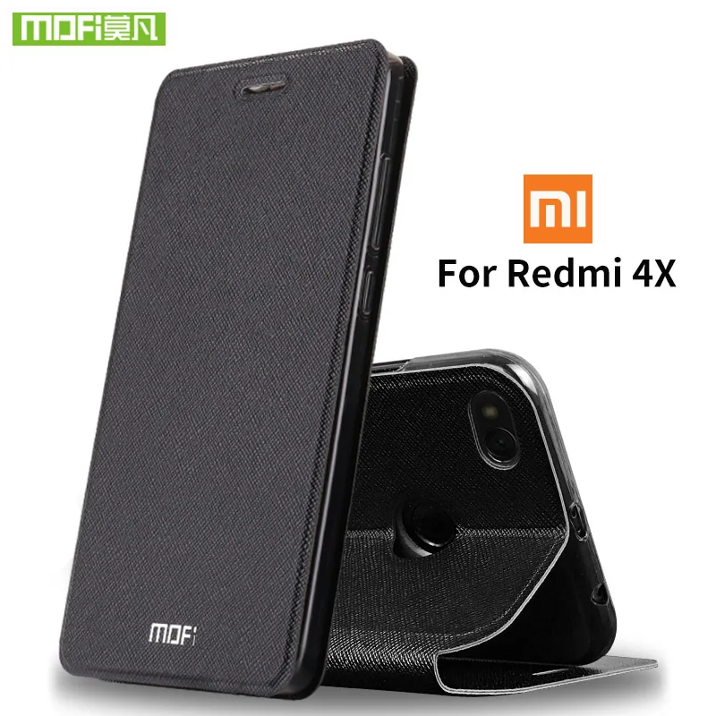Для Xiaomi Redmi 4X чехол для 5.0 силикон Роскошные Флип кожаный 360 трудно redmi Pro Чехол|case