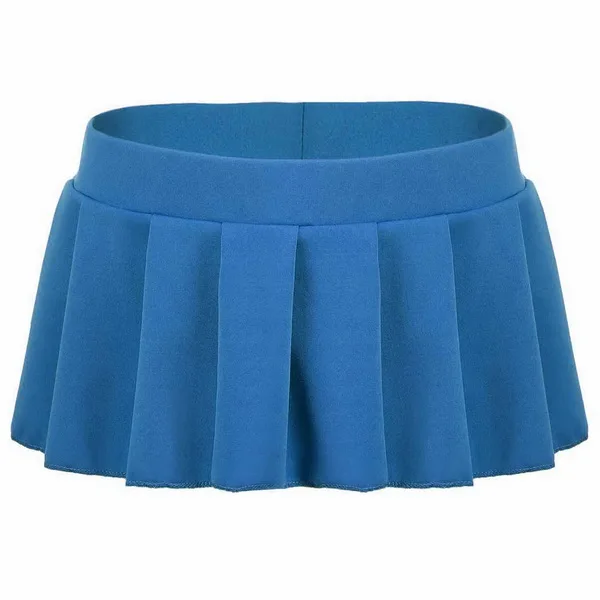 Avidlove, женские сексуальные мини юбки, повседневные, для школьниц, для сна, микро юбка, сексуальные летние короткие юбки, черные, белые, розовые, синие размера плюс - Цвет: blue