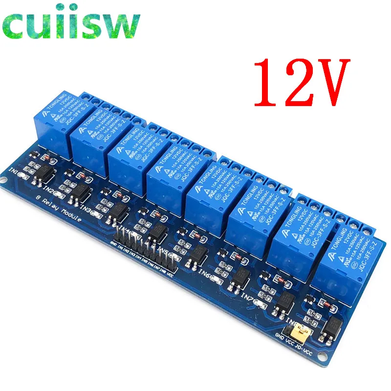 1 шт. с анод 8-канальный сетевой видеорегистратор 8-канальный контрольная панель Реле PLC реле 5 V модуль для arduino - Габаритные размеры: 12V