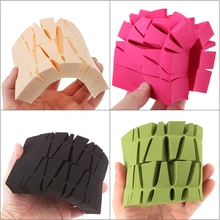 1 Набор, портативная треугольная губка для макияжа, пуховка, подходит для консилера для глаз, пудра, нижняя сторона, крем, косметика, цветение, гладкая, красивая пуховка