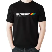Футболки индивидуальность вдохновленная Sinclair Zx Spectrum серая мужская футболка полная футболка для мужчин s