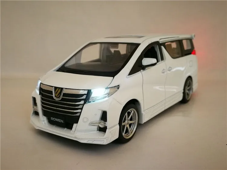 Высокая симитация 1:32 Toyota Alphard MPV модель из сплава Модель автомобиля 4 открыть дверь со звуком светильник детские игрушки