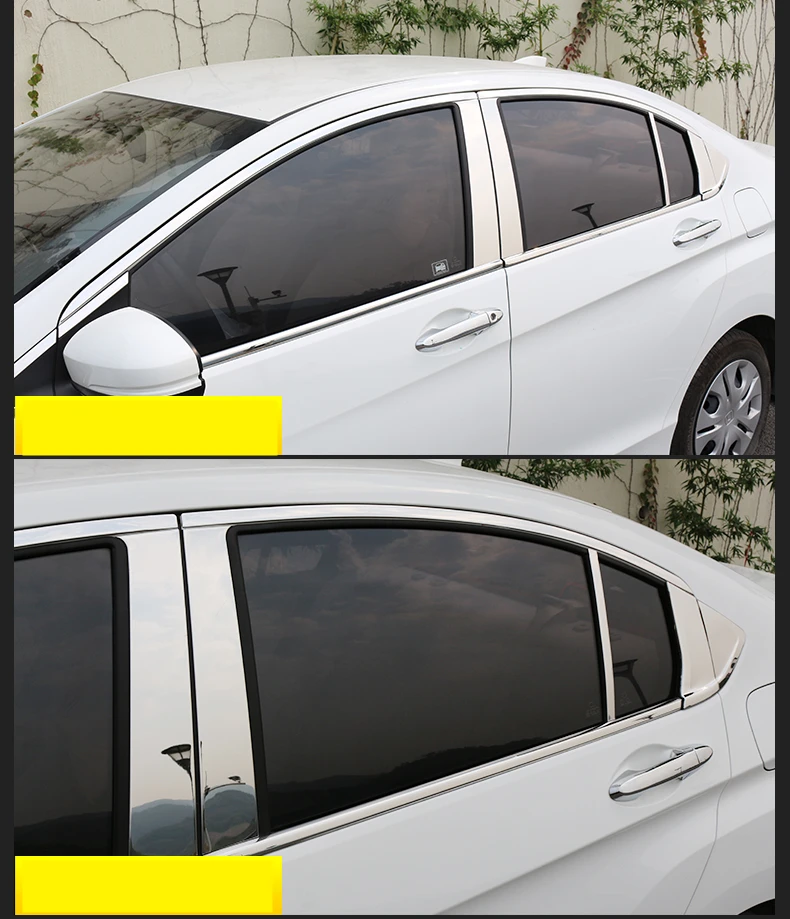 Для Honda City 2014 2018 Высококачественная Автомобильная оконная обшивка из нержавеющей