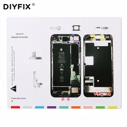 DIYFIX 1 шт. Магнитная винт коврик для iPhone 8 Винт Pad Хранитель диаграмма для iPhone 8 Plus телефон ремонт инструментов