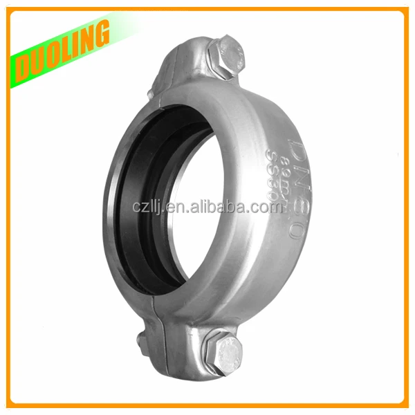 SS304 Stainless Steel grooved coupling DN50 2'' for pipe fittingin