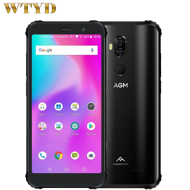 

AGM X3 Rugged 8GB 64GB IP68 Waterproof Face Unlock Fingerprint 4100mAh 5.99'' Android 8.1 Octa Core OTG NFC 4G Smartphone