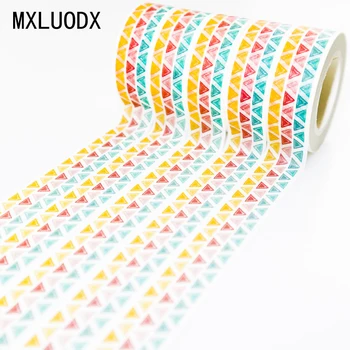 

Colored Washi Masking Tape Set Sticky Scrapbook Triangle Pattern DIY Office Stationery Decorative Adhesive Paper Tape 1PCS/Lot