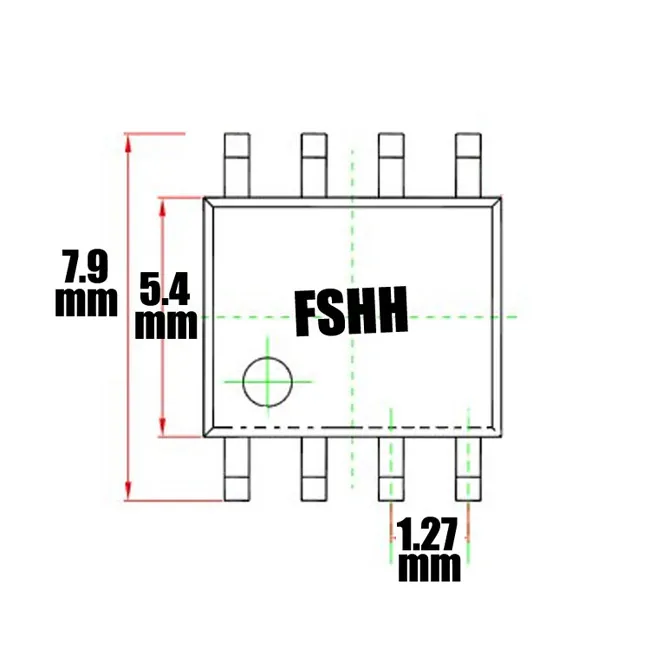 208mil SOP8 SOIC8 тестовое гнездо, гнездо для ИС адаптер-раскладушка розетка (задний штырь SMD) SMT тестовое гнездо