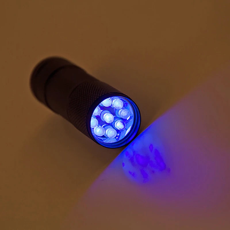 AIMIHUO 9 LED UV Flashlight Mini 395nm Ultraviolet Lamp Flashlight LED Check Money Detection UV Torch Lantern For 3AAA Battery (14)
