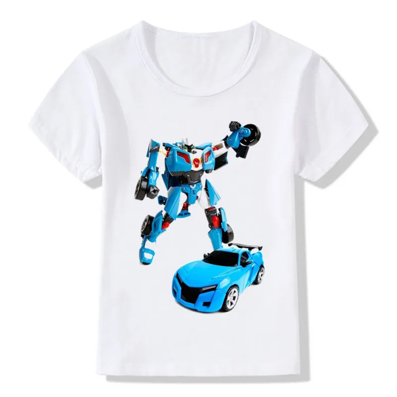

2019 Children Tobot Print Funny T-shirt Kids Summer Tops Boys/Girls Short Sleeve Clothes Casual Baby T shirt,ooo2179
