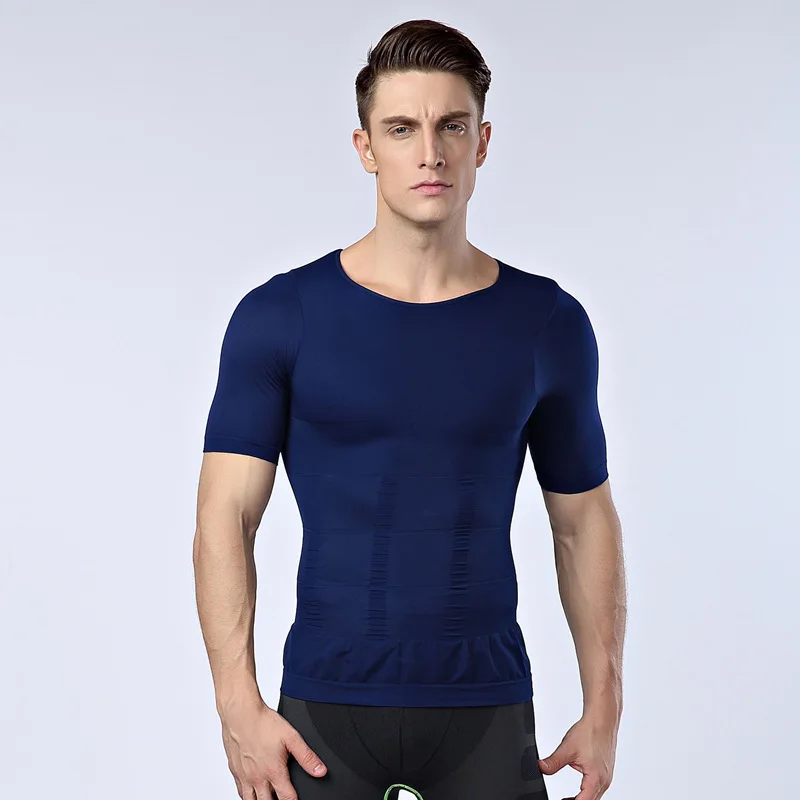 Мужские Корректор осанки t облегающая футболка мужская корректирующая футболка для мужчин пояс уменьшить живот жиросжигатель живота