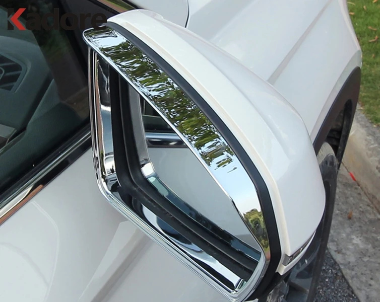 

For Volkswagen T-Cross 2018 2019 2020 Chromed Sun Rain Guard Shield Deflector Trim Side Door Mirror Cover Decoration
