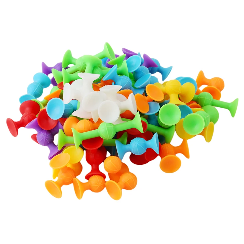 New DIY Silicone Building Blocks Assembled Sucker Suction Cup Funny