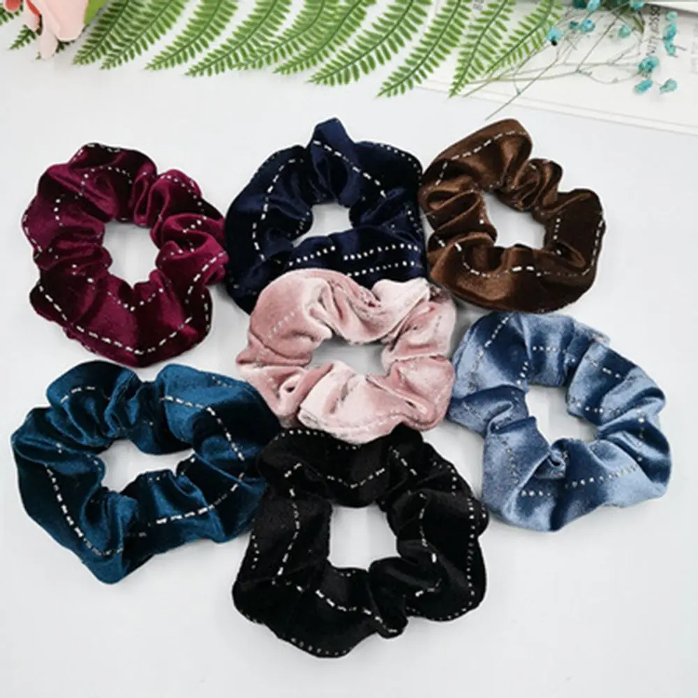 

Simple Gold Velvet Large Intestine Hair Ring Velvet Fabric Women's Hair Ring Headwear Hair Bands Hair Ring Ropes Bind Tool
