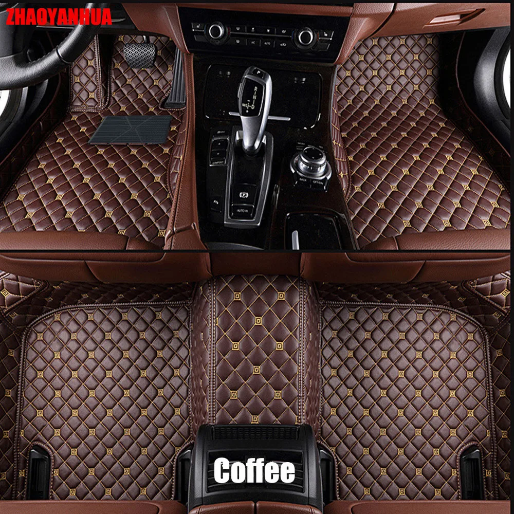 ZHAOYANHUA car floor mats made for Toyota Highlander Land Cruiser 200 5D full cover car styling ...