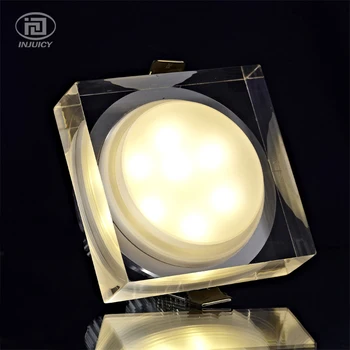 

1W 3W 5W 6W 7W Acrylic LED Ceiling Spot Light AC85V-265V LED Crystal Downlight Recessed Lamp for Home Indoor Lighting Decoration